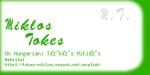 miklos tokes business card